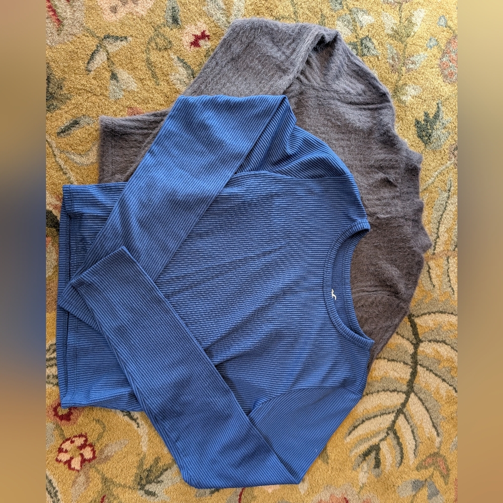 NWOT Hollister Long Sleeve Tops Bundle Baby Tees, Fluffy And Ribbed